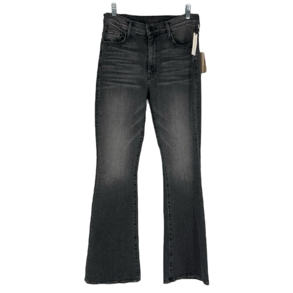 MOTHER Denim - Mother The Weekender Dark Denim High Waist Flare Jeans in Wanted Black 30 NWT